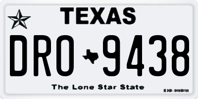 TX license plate DRO9438
