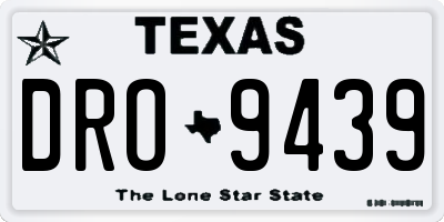 TX license plate DRO9439
