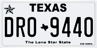 TX license plate DRO9440