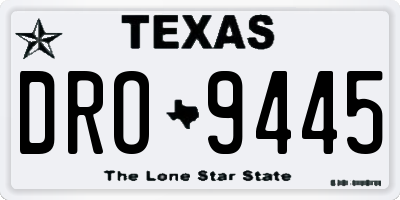 TX license plate DRO9445