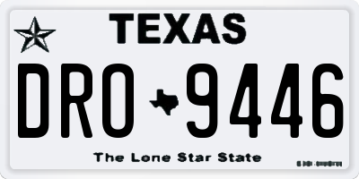 TX license plate DRO9446