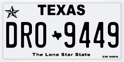 TX license plate DRO9449