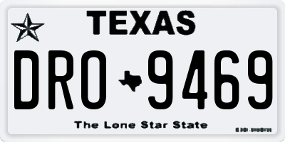 TX license plate DRO9469