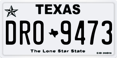 TX license plate DRO9473