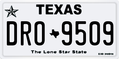 TX license plate DRO9509
