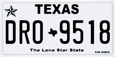 TX license plate DRO9518