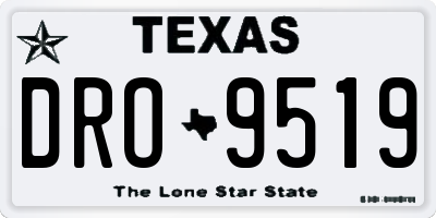 TX license plate DRO9519