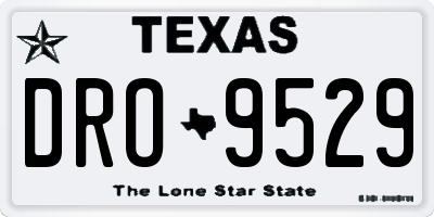 TX license plate DRO9529