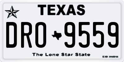TX license plate DRO9559