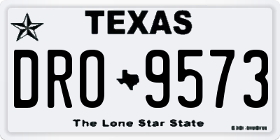 TX license plate DRO9573