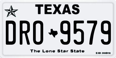 TX license plate DRO9579