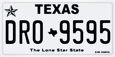 TX license plate DRO9595