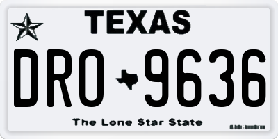 TX license plate DRO9636