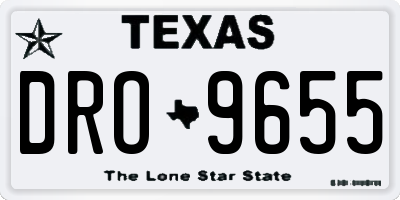 TX license plate DRO9655