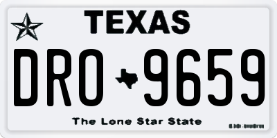TX license plate DRO9659