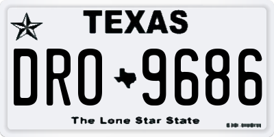 TX license plate DRO9686