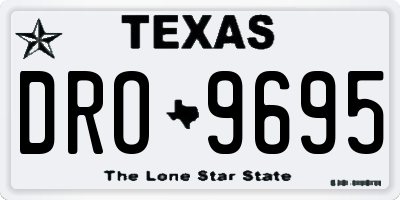 TX license plate DRO9695