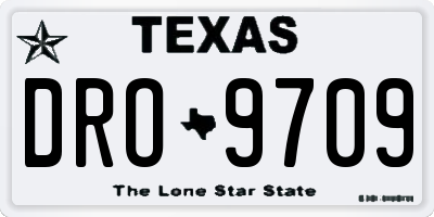 TX license plate DRO9709