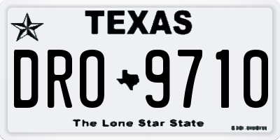 TX license plate DRO9710