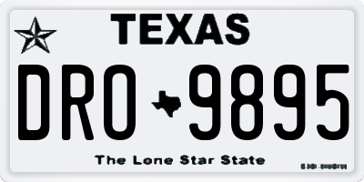 TX license plate DRO9895