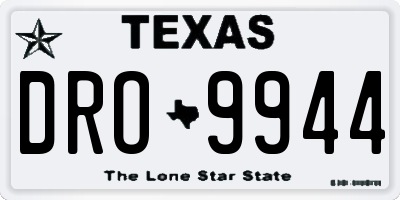 TX license plate DRO9944