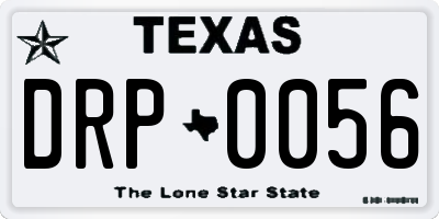TX license plate DRP0056