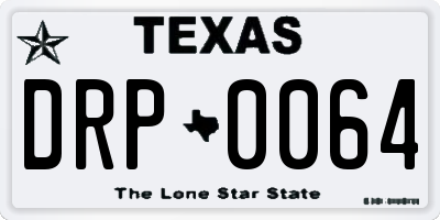 TX license plate DRP0064