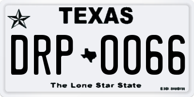 TX license plate DRP0066