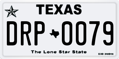 TX license plate DRP0079