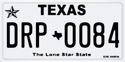 TX license plate DRP0084