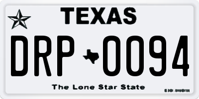 TX license plate DRP0094