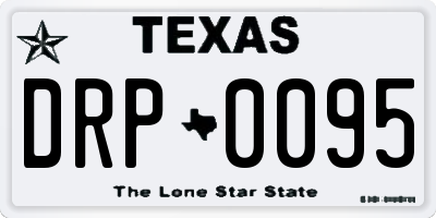 TX license plate DRP0095