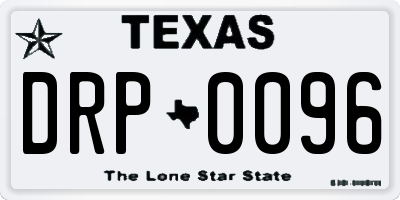 TX license plate DRP0096