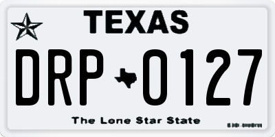 TX license plate DRP0127
