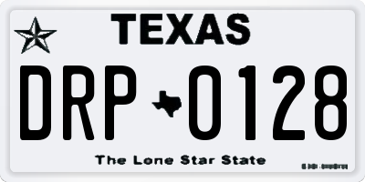 TX license plate DRP0128