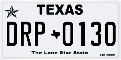 TX license plate DRP0130