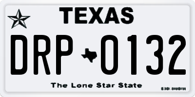 TX license plate DRP0132