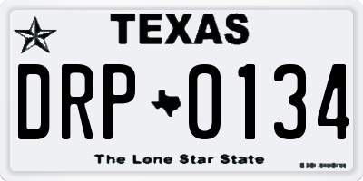 TX license plate DRP0134