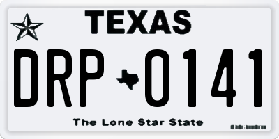 TX license plate DRP0141