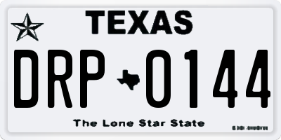 TX license plate DRP0144