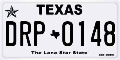 TX license plate DRP0148