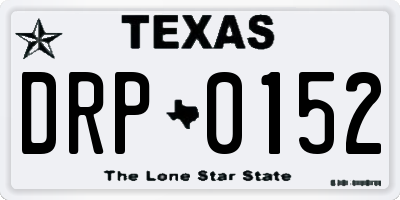 TX license plate DRP0152