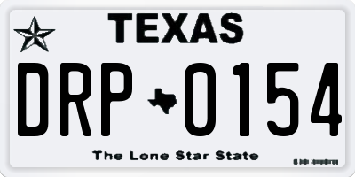 TX license plate DRP0154