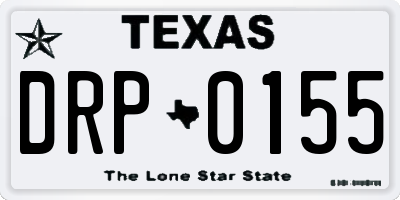 TX license plate DRP0155