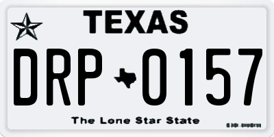TX license plate DRP0157