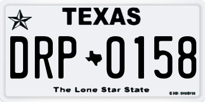 TX license plate DRP0158