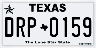 TX license plate DRP0159