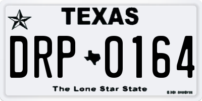 TX license plate DRP0164