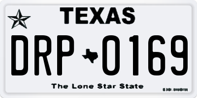 TX license plate DRP0169