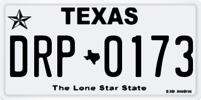 TX license plate DRP0173